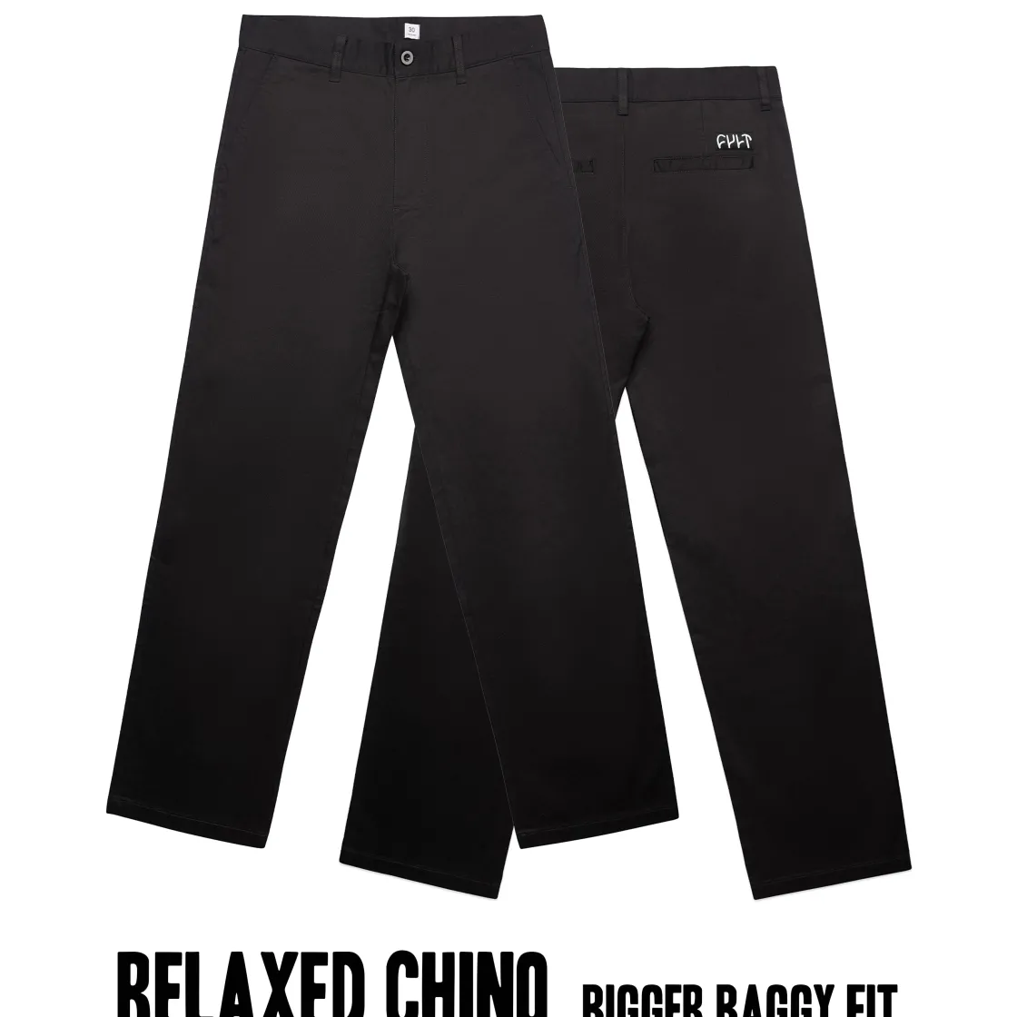 Relaxed Chino Pants / black<CULT CREW Hot