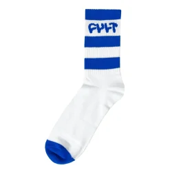 Stripe Logo Socks / blue<CULT CREW